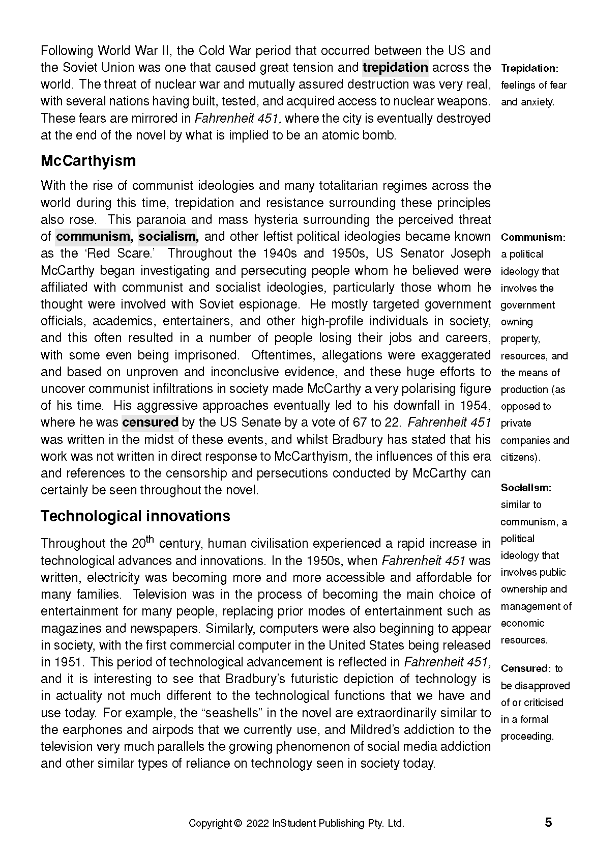Text Guide: Fahrenheit 451 by Ray Bradbury - Image 9