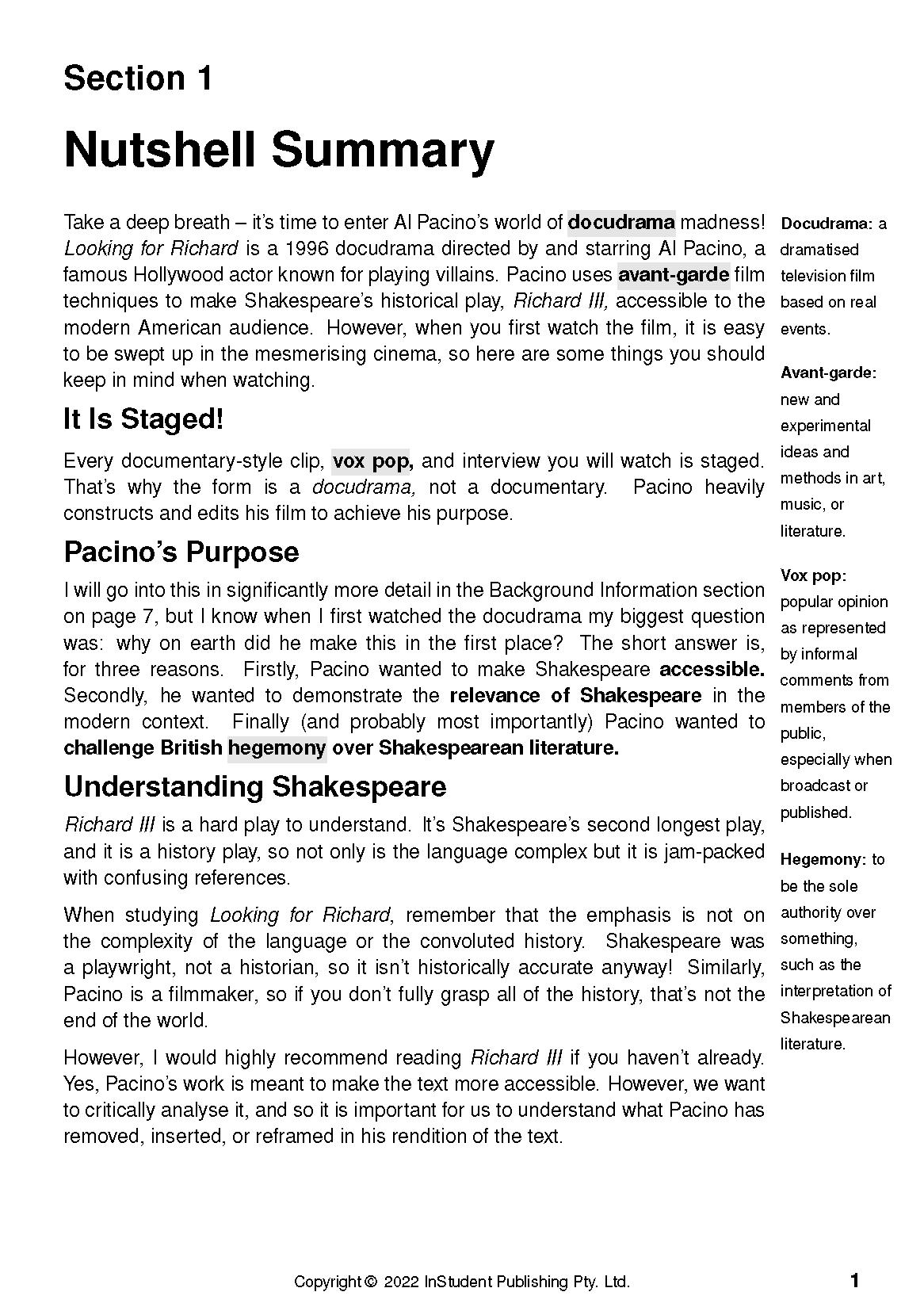 Text Guide: Looking for Richard by Al Pacino - Image 7