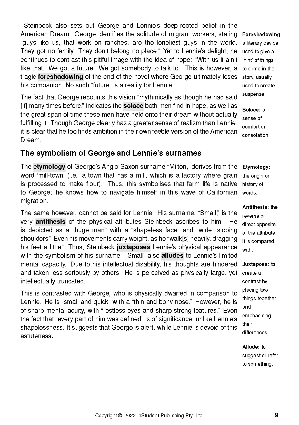 Text Guide: Of Mice and Men by John Steinbeck - Image 11