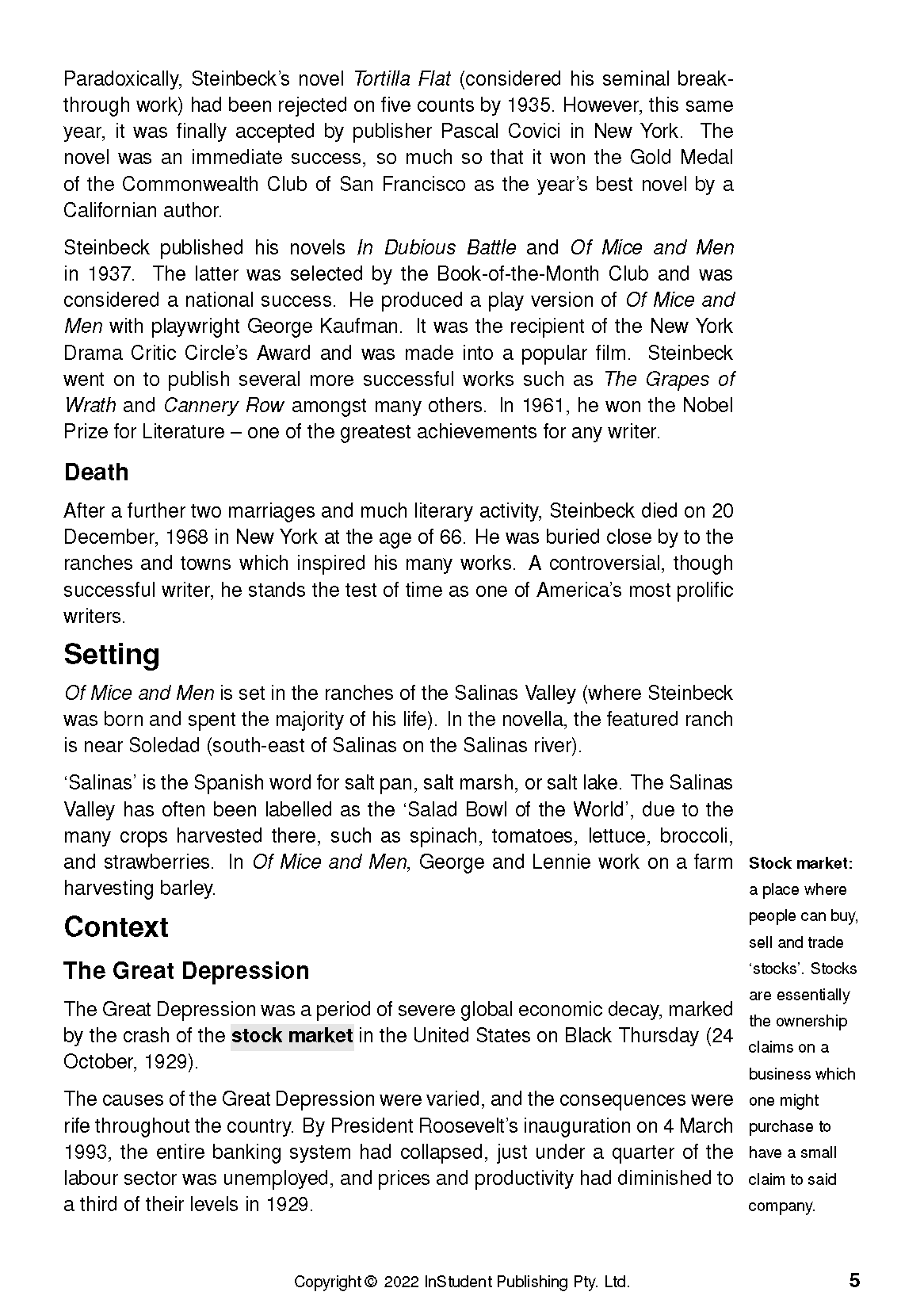 Text Guide: Of Mice and Men by John Steinbeck - Image 9