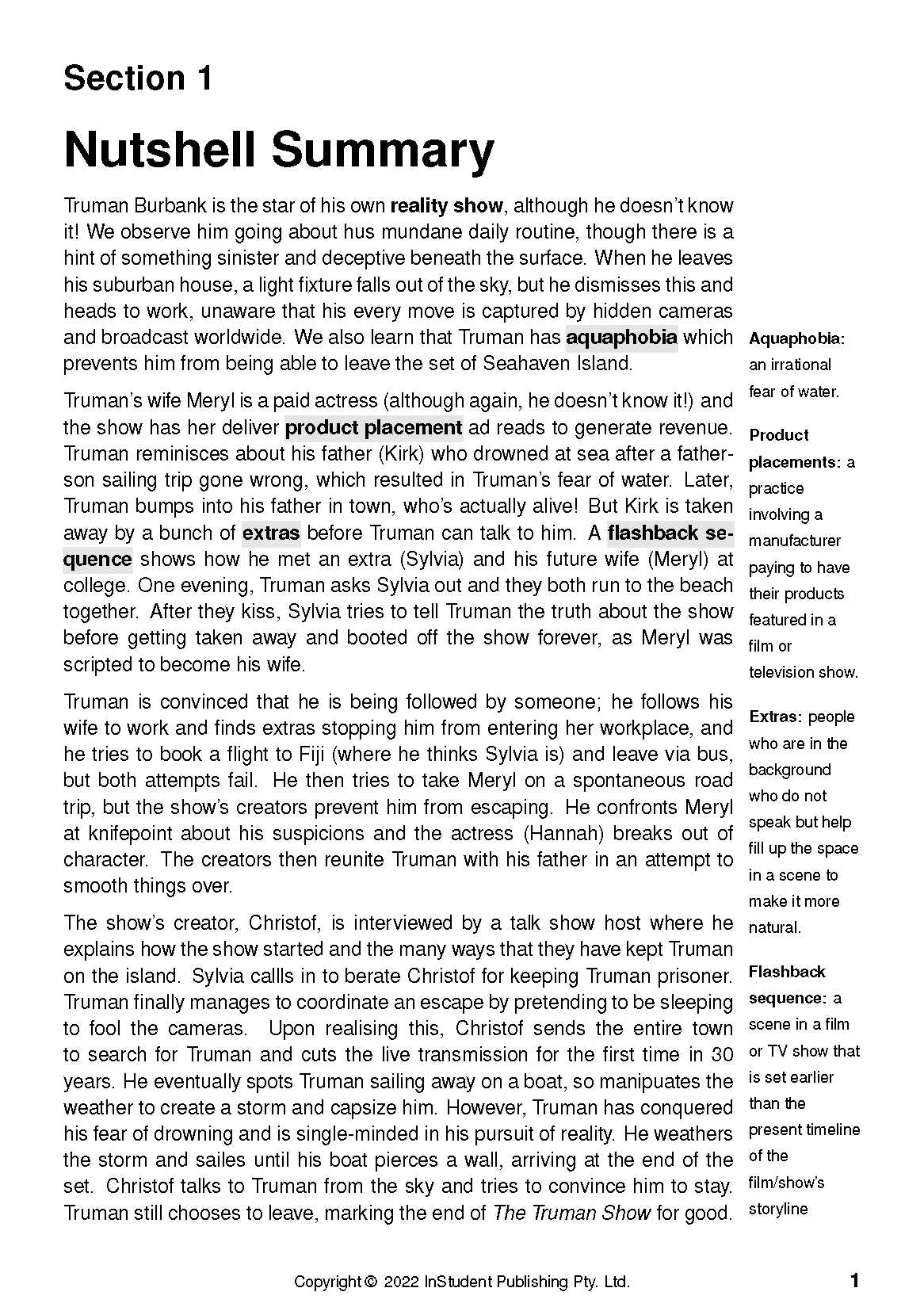 Text Guide: The Truman Show by Peter Weir - Image 5